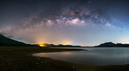 Wall Mural - panorama milky way, galaxy, night sky