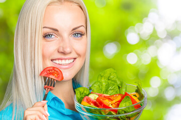 Happy smiling healthy woman