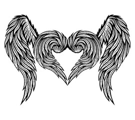 Sticker - Heart of wings.