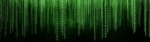 Green Binary Matrix Background

