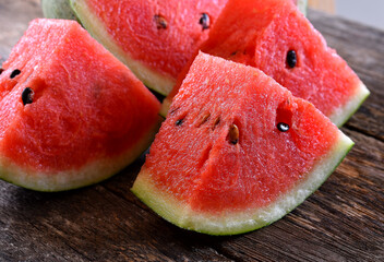 Watermelon on wood