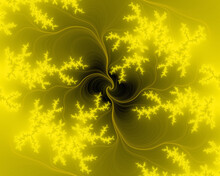 Yellow Fractal Abstract Background