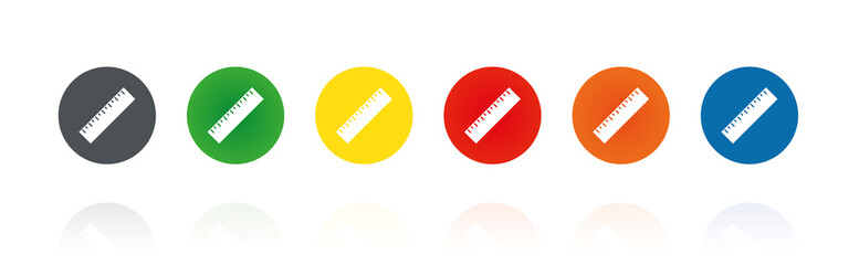 Sticker - Lineal - Farbige Buttons