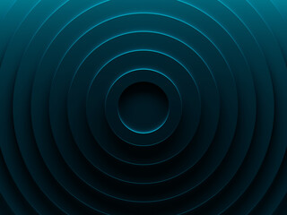 Blue vibrant rings for web design, wallpaper, modern design, commercial banner and mobile application. 3D illustration.