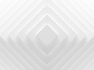 Canvas Print - rhombuses. white geometric background for material modern design. 3d illustration. works for text an