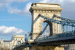 Chain Bridge on Danube river in Budapest city, Hungary