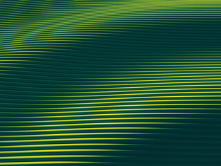 Wall Mural - Abstract green surface background. Wave. 3D illustration. Works for text and website background, print and mobile application.