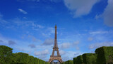 Fototapeta Na drzwi - Photo of Eiffel Tower as seen from Champ de Mars, Paris, France
