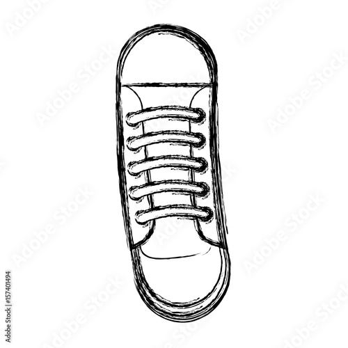 cute sketch draw shoe cartoon vector graphic design - Buy this stock