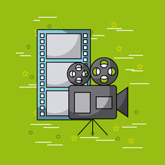 Canvas Print - movies and cinema concept vector icon illustration design graphic