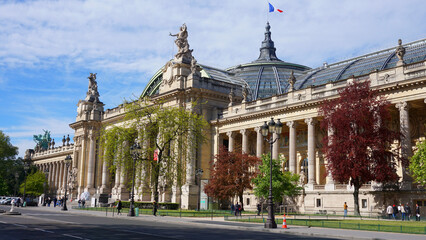 Photo of famous Grande Palais on a spring morning, Paris, France