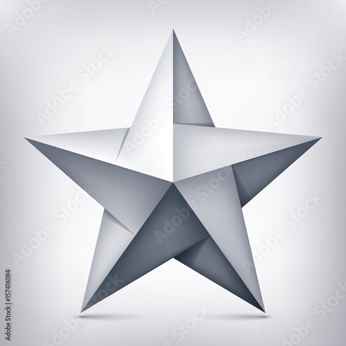 Zdjęcie XXL Tom pięcioramienna gwiazda skręcona, obiekt 3d, kształt geometrii, wersja siatki, abstrakcyjne wektor