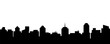 Black vector city silhouette