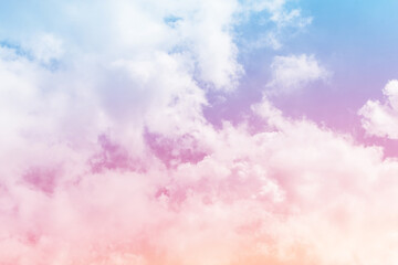 Wall Mural - sun and cloud background with a pastel colored