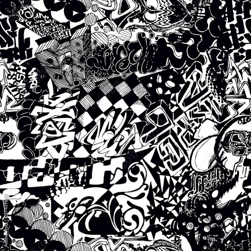 czarno-biale-graffiti-bez-szwu