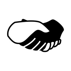 Sticker - Handshake business symbol icon vector illustration graphic design