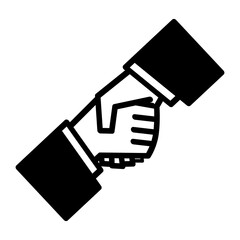 Sticker - Handshake business symbol icon vector illustration graphic design