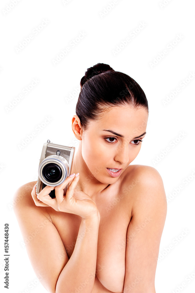 pretty girl camera photograph in nude 