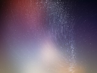 Wall Mural - starry sky illustration, stars and milky way on colored night sky with clusters of stars