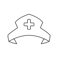 Canvas Print - Nurse hat isolated vector illustration icon graphic design