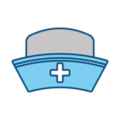 Canvas Print - Nurse hat isolated vector illustration icon graphic design