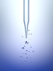 Wall Mural - science laboratory pipette with a drop of chemical