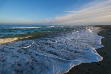 Wall Mural - La plage de sable à la mer.