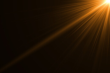 Wall Mural - lens flare light over black background.