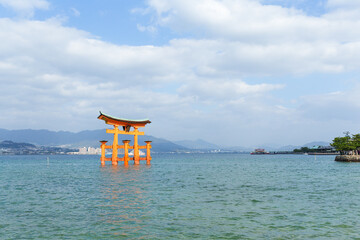 Poster - Itsukushima shrine with floating shinto gate