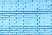Light Blue Brick Wall For Use As A Background.