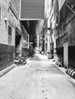 Alley in chicago black and white