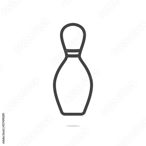 Bowling Pin Icon Vector Kaufen Sie Diese Vektorgrafik Und Finden