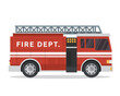 Modern Flat Urban Vehicle Illustration Logo - Fire Fighter
