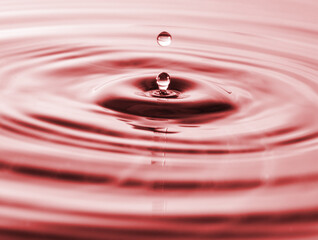 Wall Mural - Splashes of water. Water drops. Photo of drop of a drop in water.