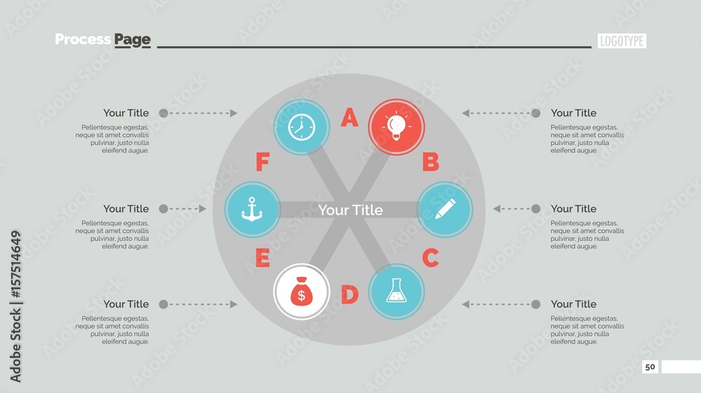Round Infographic Diagram Slide Template Stock Vector | Adobe Stock