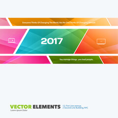 Abstract vector design elements for graphic layout. Modern busin