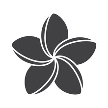 Spa Salon Plumeria Flower Glyph Icon