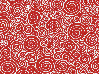 Canvas Print - Red Swirl Background