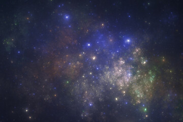 deep space starfield, fantasy universe illustration