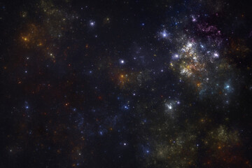 Wall Mural - deep space starfield, fantasy universe illustration