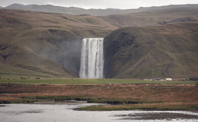 Sticker - Skogafoss Waterfall, Iceland