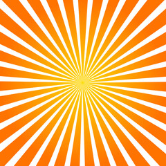 Wall Mural - sun rays. orange background. spiral