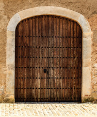 Old gates of medieval building