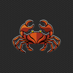 Canvas Print - crab logo design template ,crab head icon Vector illustration