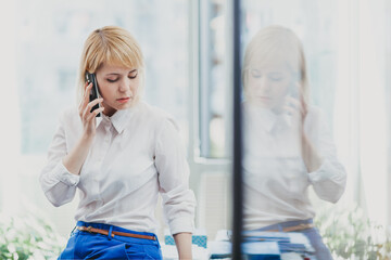 Wall Mural - Woman in office