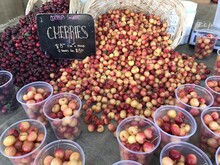 Organic Cherries At Farmer's Market 