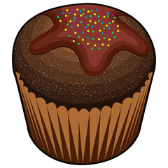 Sticker - Isolated muffin illustration