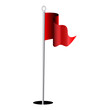 Isolated golf flag