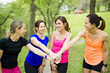 © Louis-Paul Photo - group of people enjoying in the fitness having fun running outside