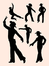 Spanish Dancers  Silhouette. Good Use For Symbol, Logo, Web Icon, Mascot, Sign, Or Any Design You Want.